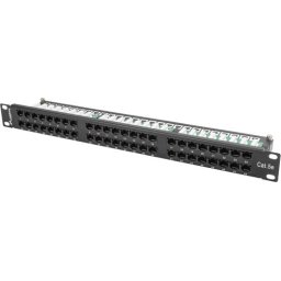 Пач панел Lanberg patch panel 48 port 1U CAT.5E, black