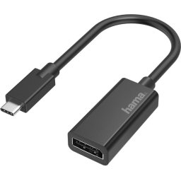 Видео адаптер HAMA, USB-C - DisplayPort, Ultra HD, 4K, Черен
