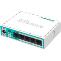 Рутер MiKrotik RB750R2, 10/100 Mbps, PoE, 64 MB, CPU 850MHz, Бял