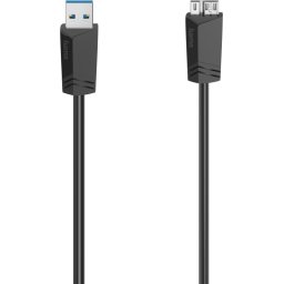 Кабел HAMA USB 3.0 A мъжко - USB 3.0 Micro B мъжко, 1.5 м, 5Gbit/s