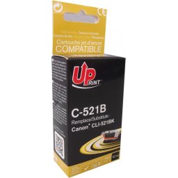 Мастилница UPRINT CLI521 CANON, С чип, Черна