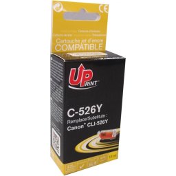 Мастилница UPRINT CLI526 CANON, С чип, Yellow