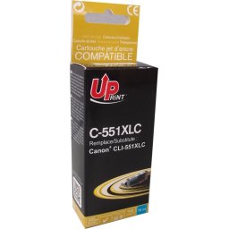 Мастилница UPRINT CLI-551XL CANON, С чип, Cyan