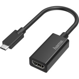 Адаптер HAMA USB-C мъжко - HDMI женско, Ultra HD, 4K Черен