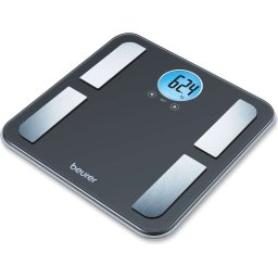 Везна Beurer BF 195 diagnostic bathroom scale; round LCD display; Weight, body fat, body water, muscle percentage, bone mass, AM