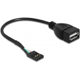 Кабел DeLock USB Pin header женско > USB 2.0 type-A женски, 20 cm