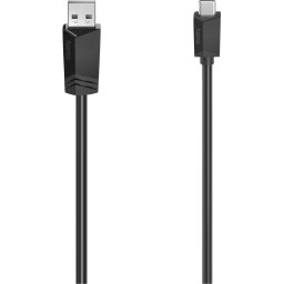 Кабел HAMA USB-C мъжко - USB 2.0 A мъжко, 480Mbit/s,0.75 м, Черен