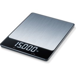 Везна Beurer KS 34 XL kitchen scale; Stainless steel weighing surface; Magic LED; 15 kg / 1 g