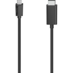 Кабел HAMA USB-C мъжко- DisplayPort мъжко Ultra HD, 4K, 1.5м,Черен