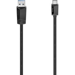 Кабел HAMA USB 3.2 Gen 2, USB-C мъжко - USB-A мъжко, 1 м, 10 Gbit/s.,3А