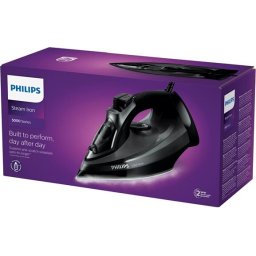 PHILIPS Steam iron Series 5000 45g/min 200g steam boost SteamGlide Plus 2600 W black