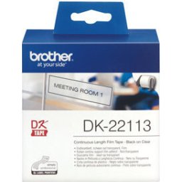 BROTHER P-Touch DK-22113 transparant continue length film 62mm x 15.24m