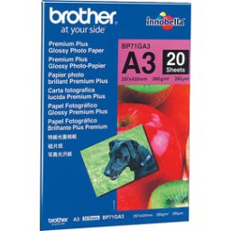 BROTHER BP-71GA3 Glossy photo inkjet 260g/m2 A3 20 sheets 1-pack