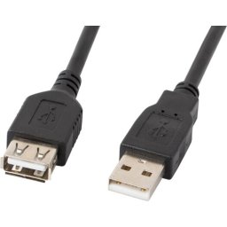 Кабел Lanberg extension cable USB 2.0 AM-AF 2.0, 3m, black