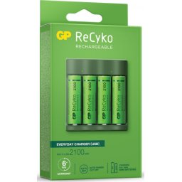 Зарядно у-во GP BATTERIES B421 210AAHCE-EB4+4 AA NiMH 2100mAh
