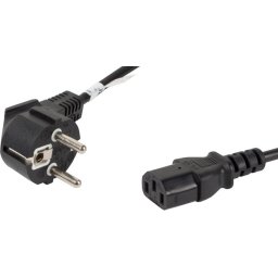 Кабел Lanberg CEE 7/7 -> IEC 320 C13 power cord 1.8m, black