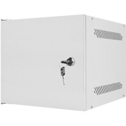 Комуникационен шкаф Lanberg rack cabinet 10" wall-mount 4U / 280x310 for self-assembly (flat pack) with metal door, grey