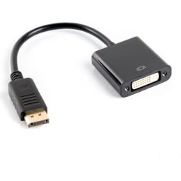 Адаптер Lanberg adapter display port (m) -> DVI-I (f) (24+5) dual link, 10cm cable