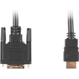 Кабел Lanberg HDMI (M) -> DVI-D(M)(18+1) cable 1.8m, single link with gold-plated connectors, black