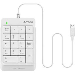 Цифрова клавиатура A4tech FK13P, Бял