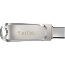 USB памет SanDisk Ultra Dual Drive Luxe, 128GB, USB 3.1 Gen 1, USB-C, Сребрист