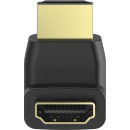 Адаптер HAMA 205164, HDMI мъжко - HDMI женско, на 90°, Черен