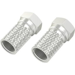 Адаптер HAMA 205273, F-конектор мъжко, Метален, 4 броя