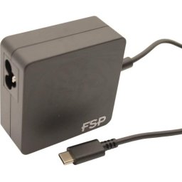 Универсално захранване(зарядно) за лаптоп FSP NB 65W, USB Type-C, Черен
