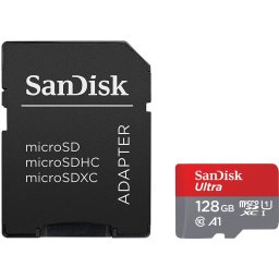 SanDisk Ultra Light microSDHC 128GB + SD Adapter 100MB/s Class 10