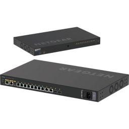 NETGEAR 12-Port AV Line M4250-10G2XF-PoE++ 8x1G Utra90 PoE++ 802.3bt 720W 2x1G 2xSFP+ Managed Switch