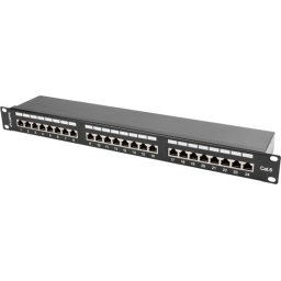 Пач панел Lanberg patch panel 24 port 1U CAT.6 shielded, black