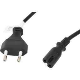 Кабел Lanberg CEE 7/16->IEC 320 C7 EURO (RADIO) Power Cord 3m VDE, Black