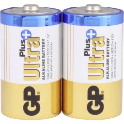 Алкална батерия GP ULTRA PLUS LR20 /2 бр. в опаковка/ 1.5V