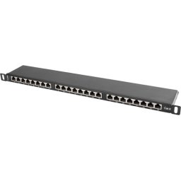Пач панел Lanberg patch panel 24 port 0.5U CAT.6 shielded, black