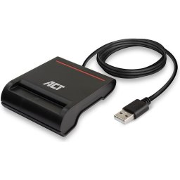 Четец на смарт карти ACT AC6015, USB 2.0, Черен