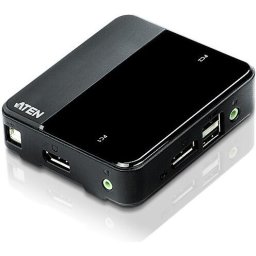 KVM превключвател ATEN CS782DP, 2-портов, USB, DisplayPort, Audio, 4K, Включени кабели