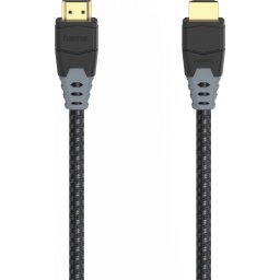 Кабел HAMA High Speed, HDMI мъжко - HDMI мъжко, 8K, 48GB/s, Ethernet , 1.5 м, Позл. конектори, Черен