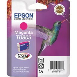 EPSON T0803 ink cartridge magenta standard capacity 7.4ml 460 pages 1-pack blister without alarm