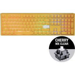 Геймърскa механична клавиатура Ducky One 3 Yellow Full-Size, Cherry MX Clear