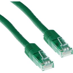 Мрежов пач кабел ACT U/UTP, CAT 6, RJ-45 - RJ-45, 1.5 m, Медни проводници, Зелен, Булк опаковка