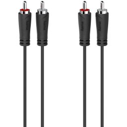 Аудио кабел HAMA, 2 x Чинч мъжко - 2 x Чинч мъжко, 1.5м, За CD, Черен