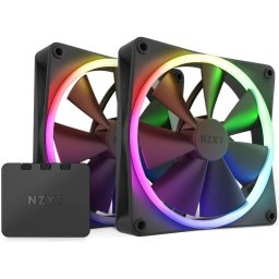 Комплект вентилатори NZXT F140 RGB Black 2 броя и NZXT RGB контролер