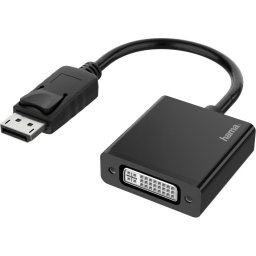 Адаптер HAMA DisplayPort мъжко - DVI женско, Ultra-HD 4K, Essential, Черен