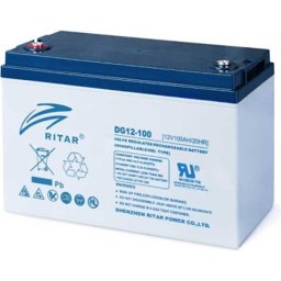 Оловна Гелова Батерия за соларни системи RITAR (DG12-100) 12V/100Ah - 328x172x219 mm