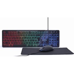 Геймърски комплект GEMBIRD KBS-UML-01 3-in-1 backlight desktop set, black
