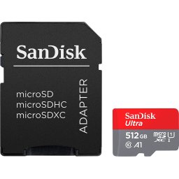 Карта памет SanDisk Ultra microSDXC 512GB + SD Adapter