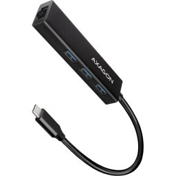AXAGON HMC-GL3A - Metal USB-C multi-port hub + Gigabit LAN