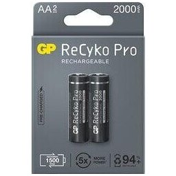 Акумулаторна Батерия GP R6 AA 2100mAh RECYKO + PRO 210AAHCB-EB2 NiMH /до 1500 цикъла/ 2 бр. в опаковка GP