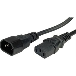 Roline Power cable C14 to C13 extension, 0.5m