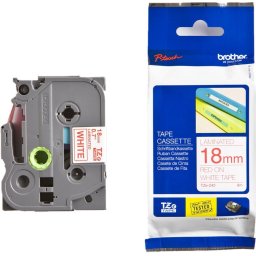 Консуматив Brother TZe-242 Tape Red on White, Laminated, 18mm, 8m - Eco